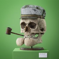 Popeye, piolin, minie mouse y otros "Fósiles de dibujos animados" en un museo